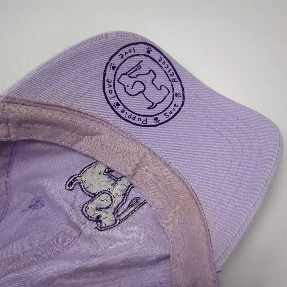 Puppie Love Baseball Cap Purple One Size Rescue Dog Mandala Graphic Hat Logo